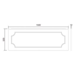 Midford Front Bath Panel 1500mm White