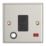 Contactum iConic 13A Unswitched Fused Spur & Flex Outlet with Neon Brushed Steel with Black Inserts
