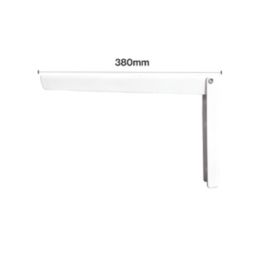 Essentials Folding Shelf Brackets White 380mm x 300mm 2 Pack