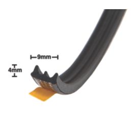 Stormguard  EPDM Rubber E Weatherstrip Black 100m