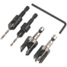 DEWALT  Hex Shank Wood Plug Cutter & Countersink Set 4 Pieces