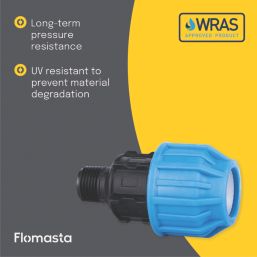 Flomasta  MDPE Male Adaptor 25mm x 1/2"