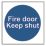 Essentials  Non Photoluminescent "Fire Door Keep Shut" Sign 100mm x 100mm