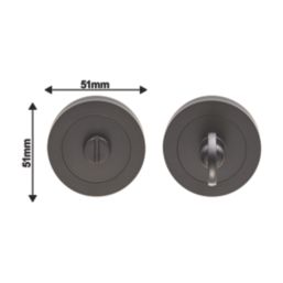 Carlisle Brass  Standard WC Thumbturn Set Matt Black 50mm