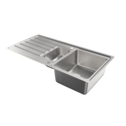 Apollonia 1.5 Bowl Stainless Steel Reversible Sink & Drainer  1004mm x 500mm