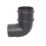 FloPlast Cast Iron Effect 92.5° Round Offset Downpipe Bend Black 68mm