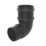 FloPlast Cast Iron Effect 92.5° Round Offset Downpipe Bend Black 68mm