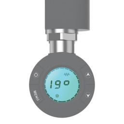 Flomasta 1200mm x 500mm 1023BTU Anthracite Flat Electric Towel Radiator