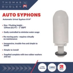 Thomas Dudley Ltd BBS Automatic Urinal Siphon 6 1/4" 82mm