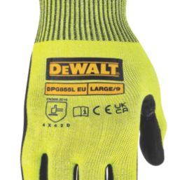 DEWALT Hi Vis Protection Gloves Yellow Large