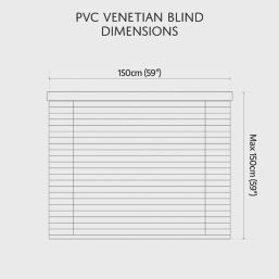 Renaissance Venetian  Blind Black 150cm x 150cm Drop