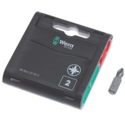 Wera BiTorsion 855/1 H 1/4" 25mm Hex Shank PZ2 Tough Bits 20 Pack