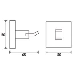 Bristan  Square Robe Hook Black