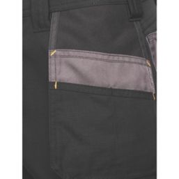 JCB Trade Plus Rip-Stop Work Trousers Black/Grey 34" W 32" L