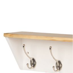 Essentials 6-Hook Rail White 700mm x 140mm