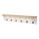 Essentials 6-Hook Rail White 700mm x 140mm