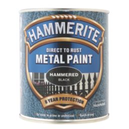 Hammerite Hammered Metal Paint Black 750ml