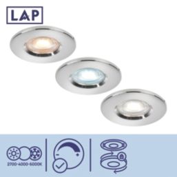 LAP Ubertas Fixed  LED Downlight Polished Chrome 4W 420lm 10 Pack
