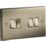 Knightsbridge  10AX 4-Gang 2-Way Light Switch  Antique Brass