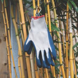 ClipGlove Bamboo Fibre   Bamboo Gardening Gloves Navy / Cream Large