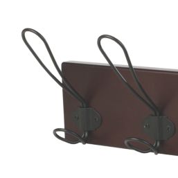 Essentials 4-Hook Rail Pine 425mm x 147mm