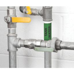 Essentials Tank Water Pipe Marking Tape Green 33m x 50mm