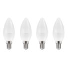 Essentials  E14 Candle LED Light Bulb  250lm 2.2W 4 Pack