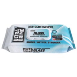 Ultragrime Pro Glass and Stainless XXL+ Cleaning Wipes 50 Pack