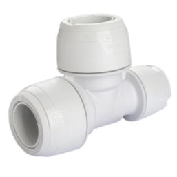 Hep2O  Plastic Push-Fit Reducing Keyless Tee 22mm x 15mm x 22mm 5 Pack