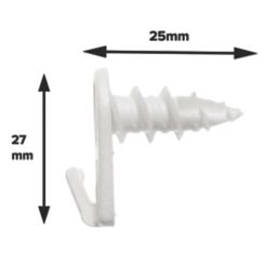 Cobra WallDriller Self-Drilling Picture Hooks for Plasterboard White 10 Pack