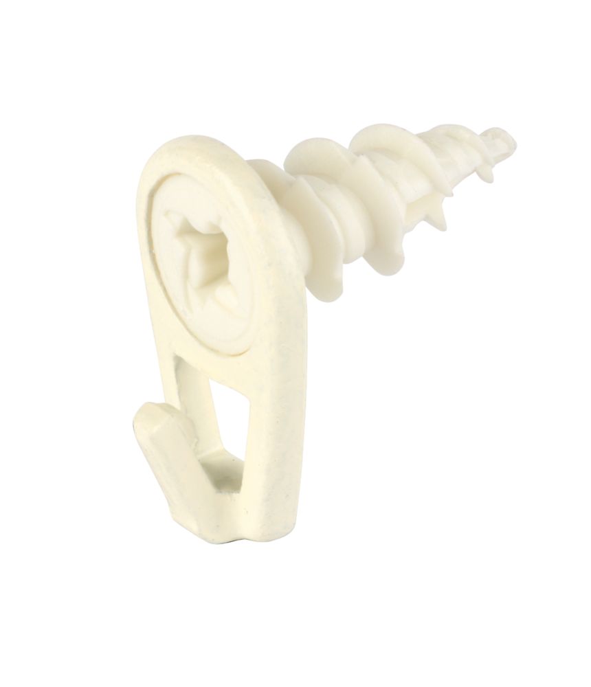 Cobra WallDriller SelfDrilling Picture Hooks for Plasterboard White 10