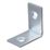 Essentials Corner Brackets Silver 25mm x 25mm x 16mm 25 Pack
