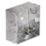 Tower  1-Gang Galvanised Steel  Knockout Back Box 35mm