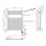 Flomasta 800mm x 600mm 853BTU Chrome Flat Electric Towel Radiator