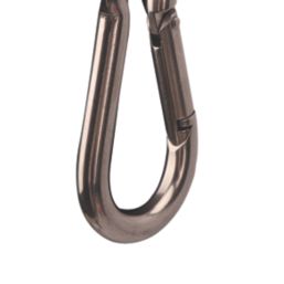 Essentials Karabiners Stainless Steel 100mm x 10mm 10 Pack