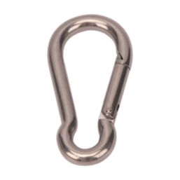 Essentials Karabiners Stainless Steel 100mm x 10mm 10 Pack