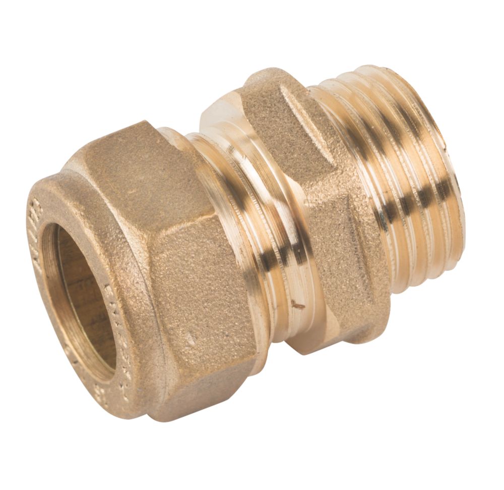 Midbrass Brass Compression Adapting Male Iron Coupler 1/2