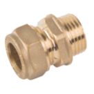 Midbrass  Brass Compression Adapting Male Iron Coupler 1/2" x 1/2"