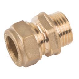 Midbrass  Brass Compression Adapting Male Iron Coupler 1/2" x 1/2"