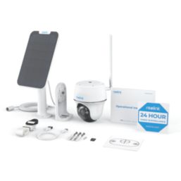 Reolink Go PT Plus G2K4GPTSM64-UK Solar-Powered White Wireless 2K Indoor & Outdoor Dome 4G Pan & Tilt Camera