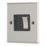 Contactum iConic 13A Switched Fused Spur  Brushed Steel with Black Inserts