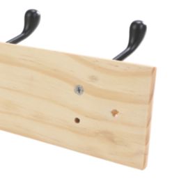 Essentials 4-Hook Rail Pine 458mm x 95mm