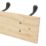 Essentials 4-Hook Rail Pine 458mm x 95mm