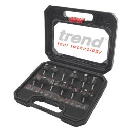 Trend 1/4" Shank Router Cutter Starter Set 12 Pcs