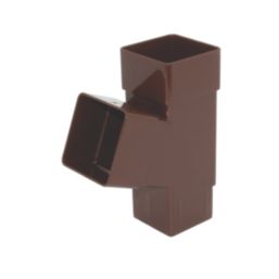 FloPlast  Square Downpipe Branch Brown 65mm