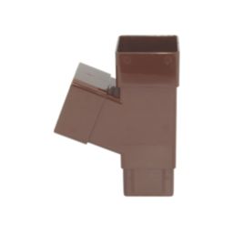 FloPlast  Square Downpipe Branch Brown 65mm