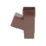 FloPlast  Square Downpipe Branch Brown 65mm