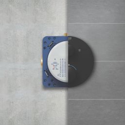 Grohe Precision Thermostat HP Rear-Fed Concealed Matt Black Thermostatic Shower System