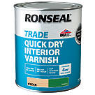 Ronseal Trade Quick-Dry Interior Varnish Matt Clear 750ml