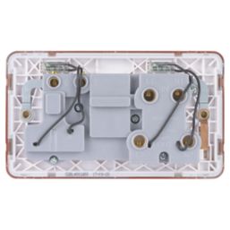 Schneider Electric Lisse Deco 45A 2-Gang DP Cooker Switch Copper with LED with White Inserts